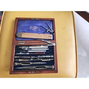 OLD STANLEY TECHNICAL DRAWING SET ENGLAND 1880